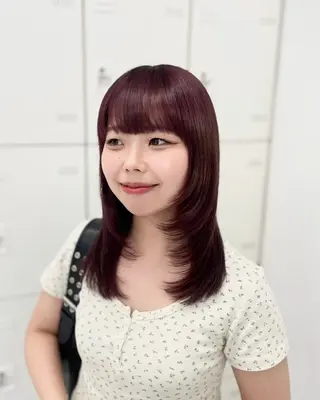 ミディアム カラー 艶モテ・韓国スタイル 🤍りんのヘアスタイル
