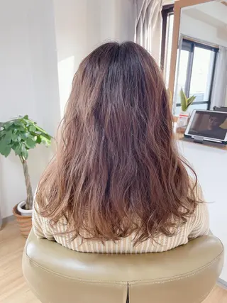 セミロング Yuki @美容室あのんのヘアスタイル