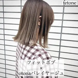 ミディアム カラー テトネ タカシのヘアスタイル