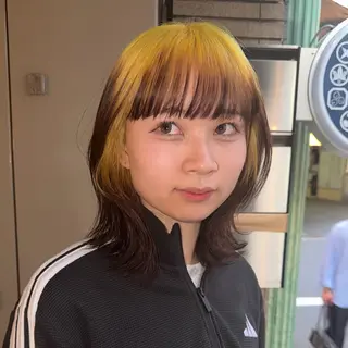 セミロング カラー 🪅ブリーチカラー 🪅琉羽Ruuのヘアスタイル