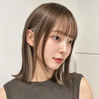 ミディアム インナーカラー◆ ダブルカラー◆ 上原のヘアスタイル