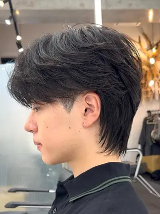 ショート パーマ メンズ 岩城 滉成のヘアスタイル