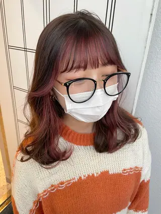 ミディアム カラー パーマ ヘアアレンジ NANA/trend style🕊🍑のヘアスタイル
