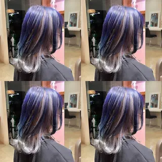 セミロング カラー 髪質改善・縮毛矯正 特化・ユウシンのヘアスタイル