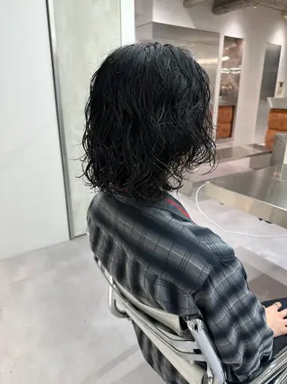 ミディアム パーマ ASUKA/メンズ パーマ特化/千歳烏山のヘアスタイル