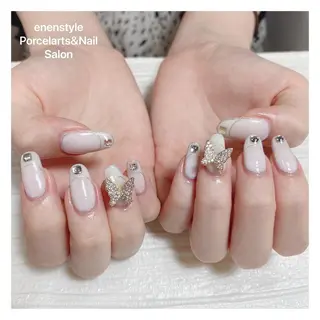 ミディアム ネイル 🐾enen style 🐾のネイルデザイン