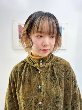 ショート カラー 朝が楽になるパーマ /ミリヤのヘアスタイル