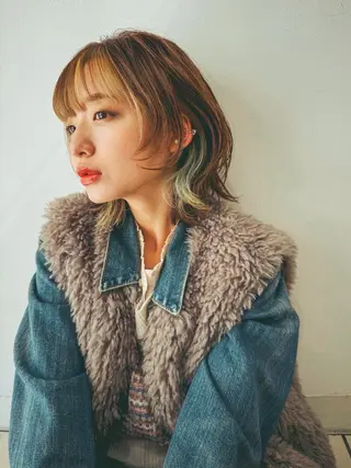 ミディアム 大西 杏依のヘアスタイル