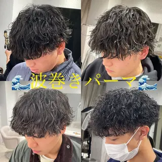 ショート パーマ メンズ 京都河原町 メンズパーマ助川龍哉のヘアスタイル
