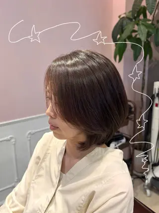 ショート カラー 🌱なゆみ🌱透明感 /ナチュラル/高宮のヘアスタイル