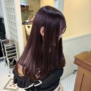 セミロング カラー 🍒暖色カラー/ 透明感/hina🍒のヘアスタイル
