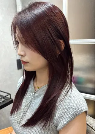 セミロング カラー 堀越 智仁のヘアスタイル