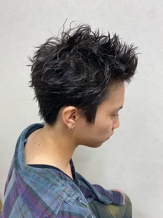 ショート パーマ メンズ 中野 一哉のヘアスタイル