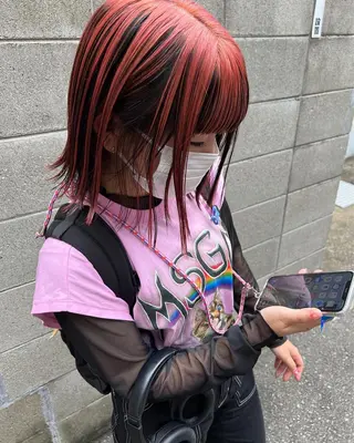 ショート スダユーヤ 💫推しカラーウルフのヘアスタイル