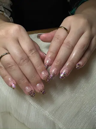 ネイル ユリ🎀長さだし/ パラジェル/持ち込みのネイルデザイン