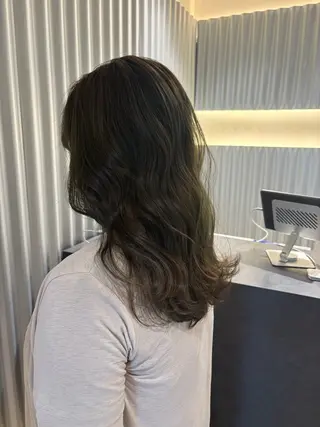 ミディアム カラー パーマ ヘアアレンジ 押切 響　のヘアスタイル