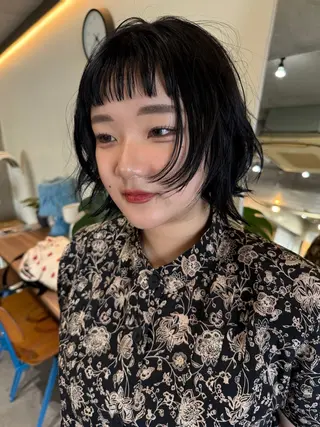ショート レイヤーカット\ウル フ　chinatsuのヘアスタイル