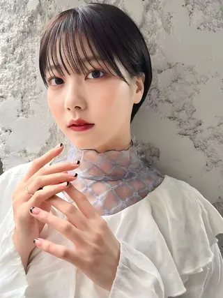 ショート カラー パーマ レイヤーカット⭐️ ハッシュカット特化のヘアスタイル