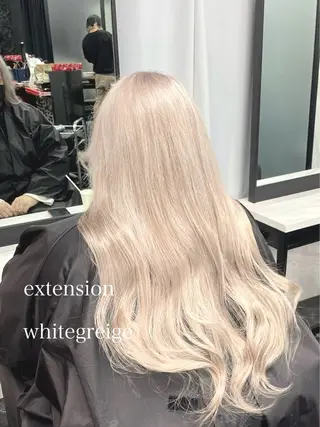 ロング カラー エクステ🩵ブリーチ 韓国ヘア🩵KAEのヘアスタイル