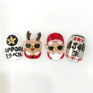 ネイル 渋谷／チップ長さ出し 👑アプレgel-xのネイルデザイン