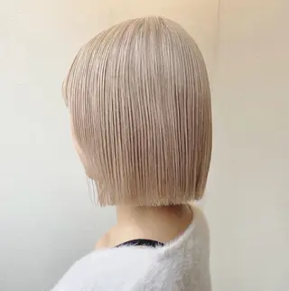 カラー ハイトーン/韓国 ヘア　momo˚✧₊のヘアスタイル