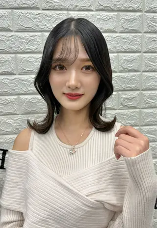 ロング カラー 梅雨対策すぐ巻ける ☔️縮毛矯正勝倉　麗のヘアスタイル
