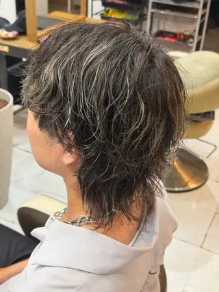 セミロング パーマ メンズ ヘントナ カイのヘアスタイル