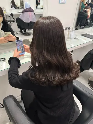 セミロング カラー 🩷暖色カラー🩷 BONのヘアスタイル