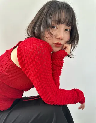 ミディアム カラー はるやま せりなのヘアスタイル