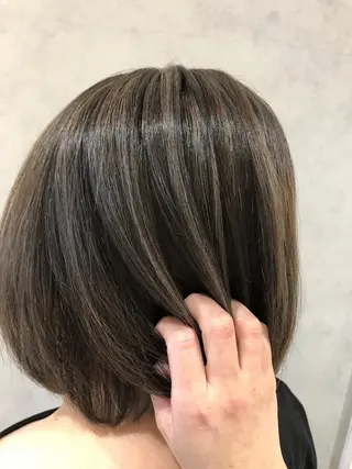 ミディアム カラー 中村 幸子のヘアスタイル