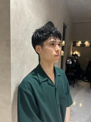 ショート メンズ 《.Xian》リク/ 艶カラー✨カット✂️のヘアスタイル