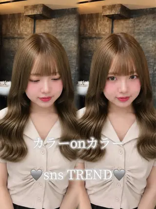 セミロング カラー 🫧そあん🫧大宮 カットモデル様募集中のヘアスタイル