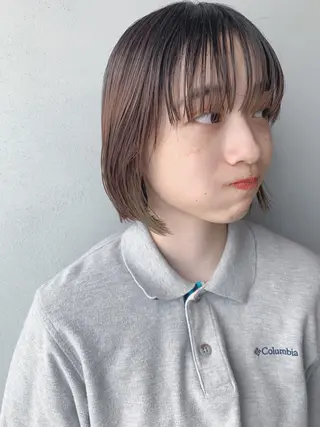 ショート カラー ボブパーマコテ巻き風 パーマNo1深江秀平のヘアスタイル
