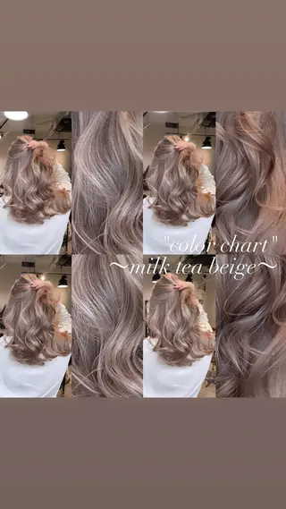 セミロング カラー 💜ハイトーン💛 マジカルかいちゃんのヘアスタイル