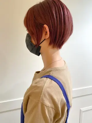 ショート カラー ボブ　ショート 特化 迫田紘史のヘアスタイル