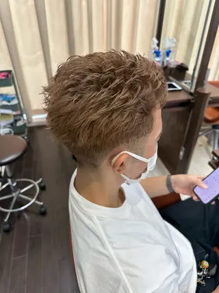 ショート カラー パーマ メンズ 成田No.1 メンズヘア/清和武虎のヘアスタイル