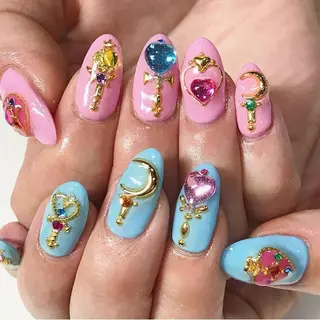 ネイル 渋谷／チップ長さ出し 👑アプレgel-xのネイルデザイン