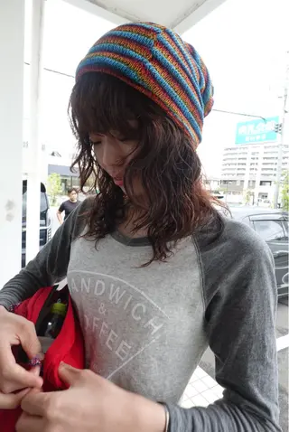 ミディアム 山本 真生のヘアスタイル