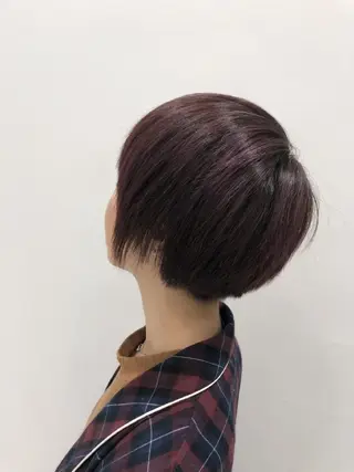 ショート カラー 渡辺 愛枝/艶カラー🩵のヘアスタイル