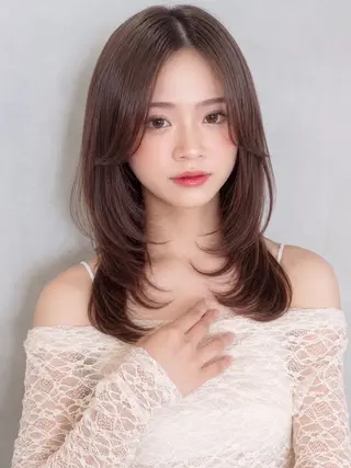 ミディアム 🦋韓国風レイヤー/ 艶髪矯正🦋凛太郎のヘアスタイル
