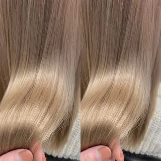 セミロング カラー ヘアアレンジ ベージュ透明感カラー 💟AYUMI💟のヘアスタイル