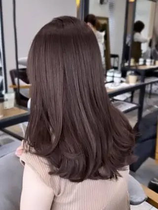 セミロング カラー 高橋 廉人のヘアスタイル