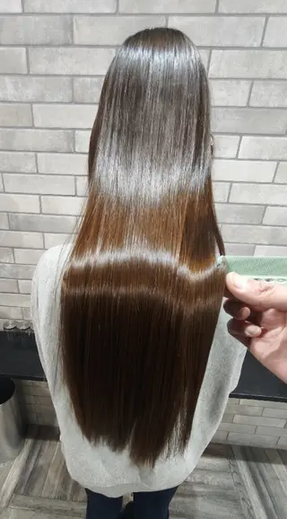 ロング VIMhair天神店 縮毛矯正 ハイライトのヘアスタイル