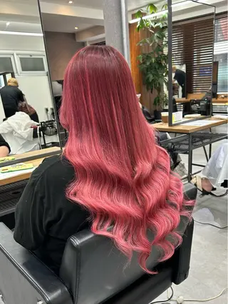 ロング カラー ENA💗NEXT /ハイトーンエクステのヘアスタイル