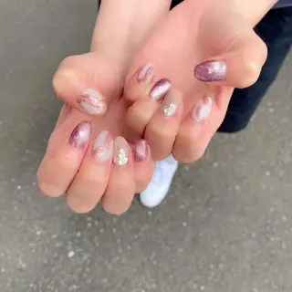 ミディアム カラー パーマ ヘアアレンジ メンズ キッズ ネイル マツエク・マツパ アイブロウ Salon Ｋのネイルデザイン