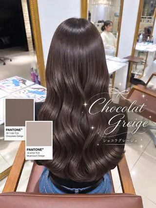 ロング 柔らかグレージュ🤍 髪質改善Hanakaのヘアスタイル