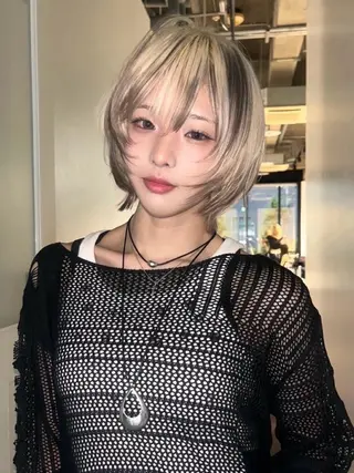 ショート カラー ウルフ🦋顔まわり ❤︎ ͛めいのヘアスタイル