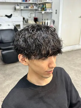 パーマ メンズ fifth/原宿/ カットモデル/カズのヘアスタイル