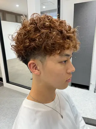 ショート カラー パーマ メンズ 浜松街中/駐車場有 マンツーマン小畑翔平のヘアスタイル
