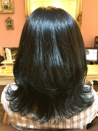 セミロング カラー plaatje 義見のヘアスタイル